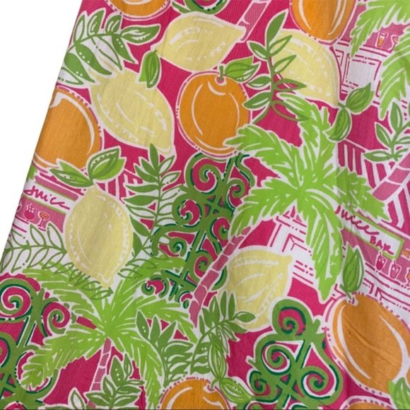 RARE HTF Lilly Pulitzer Juice Bar Print White Tag 90s Y2K Dress Size 4 - Picture 6 of 9